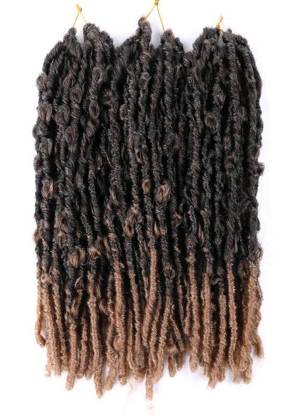 Fácil de instalar, fuerte y limpio, top Butterfly Locs Crochet Hair 18 pulgadas Prelooped Distressed Locks Naural Synthetic Braidin Extensiones F8176078