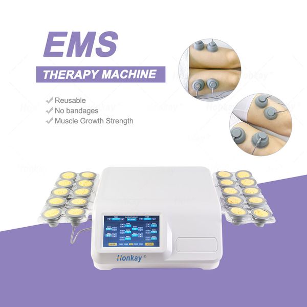 Máquina delgada de fácil operación para el cuerpo Ventosas de vacío Estimulador muscular eléctrico de microcorriente Masajeador de cuerpo completo Construcción muscular Máquina de ejercicios EMS