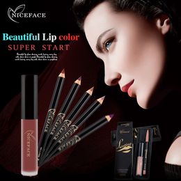 Easy Pencil Color Lose Waterproof Liner Velvet Lápices para colorear 12 Lip Not Lipstick