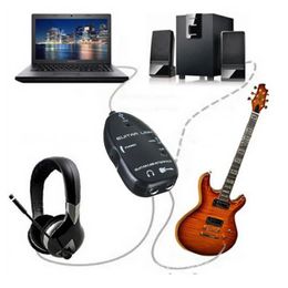 Easy Plug and Play Guitar Link al cable de interfaz USB para la grabación de PC y video