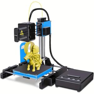 EasyThreed 3D-printer voor kinderen, beginners, mini-3D-printers met geluidsarm, stil moederbord, kleine 3D-drukmachine, snelle verwarming, doe-het-zelf-thuis met het testen van PLA-gloeidraad