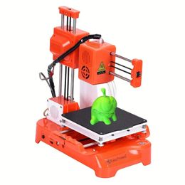 EasyThreed Mini 3D-printer K7 voor beginners Verbeterde extrudertechnologie Kleine 3D-printer Snelle verwarming Laag geluidsniveau Met gratis PLA-filament Afdrukformaat 4"x4"x4"