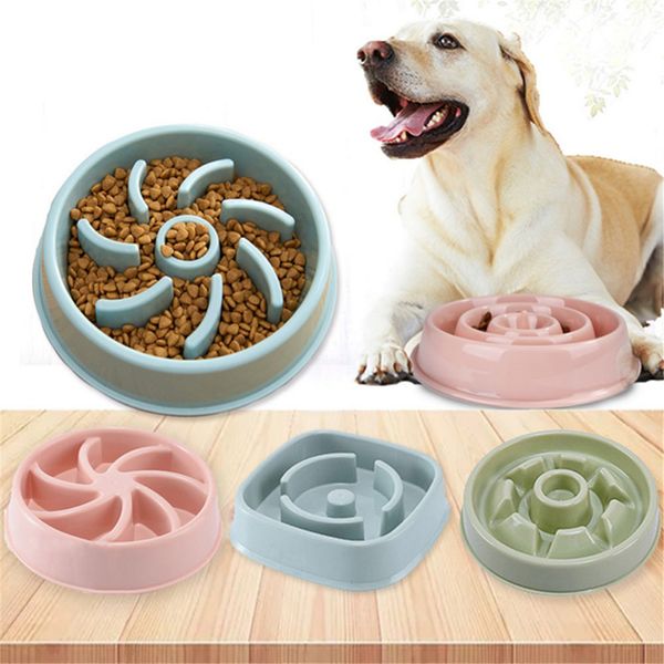 Eat Slow Dogs Bowl Alimentation lente Fournitures pour animaux de compagnie Bol de nourriture pour chien antidérapant Durable et pouvant être utilisé pour les ballonnements et la suffocation des chiens