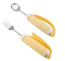 Eten lepel vork set handig verwijderbaar flexibel roterend gebruiksvoorwerp voor de oudere handicap artritis parkinson volwassenen kinderen