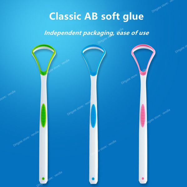 Grattoir à langue en Silicone souple, brosse à langue, nettoyage de la Surface de la langue, brosses de nettoyage buccal, haleine fraîche, accessoires de brosses à dents, manuel, 1 pièce