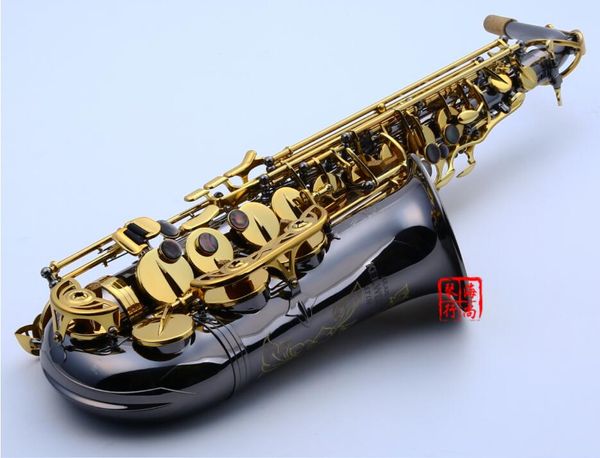 Saxophone Alto Mib Noir Alliage Nickel Argent Saxophone Alto Instrument de Musique en Laiton