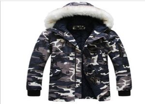 EBaihui 2021 Japan Mannen Down Parka Zuid-korea Herfst en Winter Nieuwe Men039s Jassen Camouflage Grote Bontkraag Lange Jas Men7506004