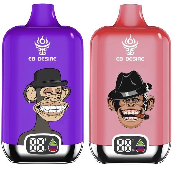 EBDESIRE sur l'entrepôt local de l'UE 12000 bouffées LCD Monkey Digital Vape Pen Vape BC5000 BC12000 RM 7000 7K 9K 12K Puff Cartouche de dosette jetable 550mAh 20ml vaper