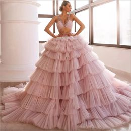 EBI Arabisch Aso Ball Gown Prom Dresses sexy kristallen kristallen lagen avond formeel feest tweede receptie verjaardag verlovingsjurken jurken jurk s s
