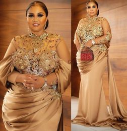 EBI GOUD Aso Mermaid Prom Jurk Lace Crystals Satin Evening Formele feest tweede receptie verjaardag verloving jurken jurken jurken robe de soiree zj es