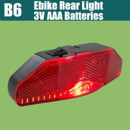 Ebike 6V-58V LED potente luz delantera+julet 2pins WP enchufe 80 lux /100 lux frontal /lámpara trasera Bicicleta eléctrica WP IPX5