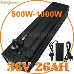 EBike Batterij 36V 20Ah 18Ah 15Ah 13Ah 10Ah Zilver Vis Lithium Batterij Accu voor 1000W 500W 350W 250W Elektrische Fiets Batterijen