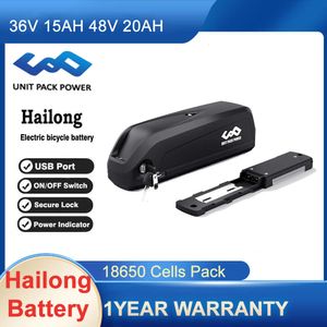 Batterie Ebike Hailong 18650 cellules Pack 52V 48V 36V 17.5AH batterie au Lithium puissante avec chargeur pour vélo électrique 200W-1000W
