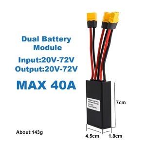 Ebike dubbele batterijpakket balans ontlader voor elektrische fiets en e-scooter 20-72V max 20a/30a/40a dubbele batterijmodule