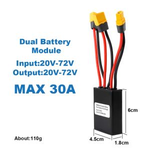 Ebike dubbele batterij uitgebalanceerde ontladingsmodule voor 24V 36V 48V 52V 68V 72V batterij Max stroom 20a 30a 40a 80a ebike accessoires