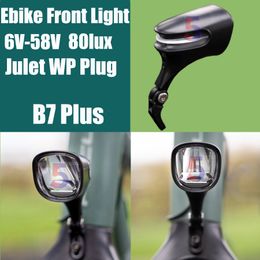 Évacué avant 6V-58V Highlight + Julet 2pins wp plug 80 lux / 100 lux avant / arrière lampe LED vélo électrique électrique wp ipx5