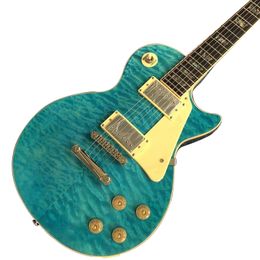 Guitare électrique à touche en ébène Blue Burst, corps solide, pont Tone-pro