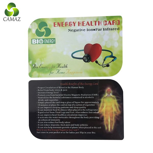 CAMAZ Energy Health Care Care Ion Ion Far infrarouge PVC Bio Energy Carte Scalar Energy Carte pour le bonheur de la maison