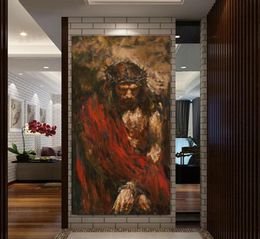 ECCE HOMO par Anatoly Shumkin HD Print Jesus Christ Pain d'huile sur toile Art Print Home Decor Canvas Wall Art Painting Picture Y21084895