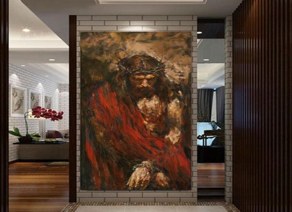 Ecce homo de Anatoly Shumkin Impresión en HD Jesucristo Pintura al óleo sobre lienzo Impresión artística Decoración para el hogar Lienzo Arte de la pared Pintura Imagen Y25839794