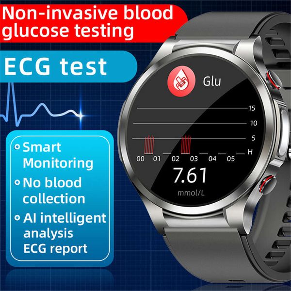 ECG PPG W11pro Smartwatch Glucose non invasif, oxygène sanguin, fréquence cardiaque, électrocardiogramme, surveillance du sommeil, exercice