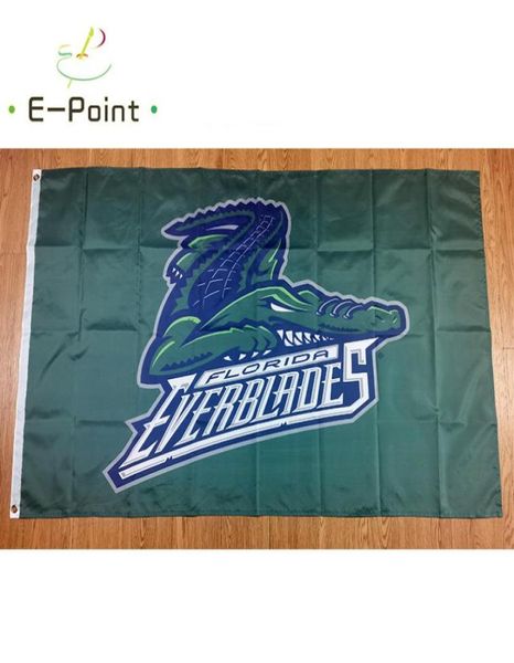 ECHL Florida Everblades Flag 35ft 90cm150cm Polyester Banner Decoration Flying Home Garden Festive Cadeaux 5155533