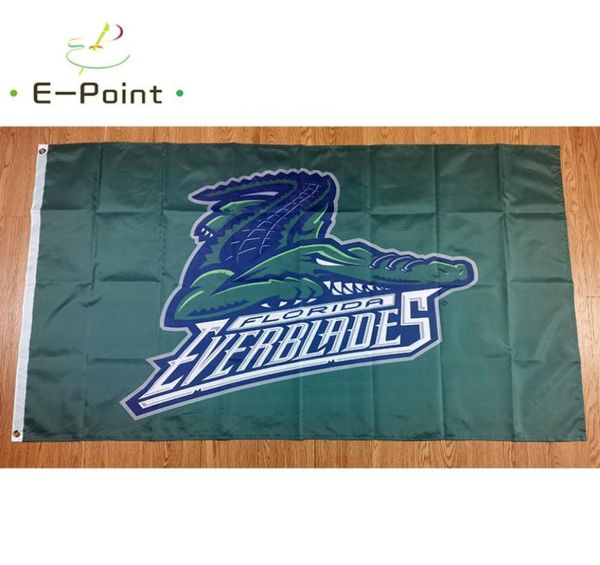 ECHL Florida Everblades Flag 35ft 90cm150cm Polyester Banner Decoration Flying Home Garden Cadeaux festives3114139