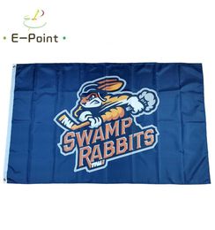 ECHL Greenville Swamp Rabbits Flag 3 5ft 90cm 150cm Polyester Banner Decoration Flying Home Garden Cadeaux festives 204W7163361