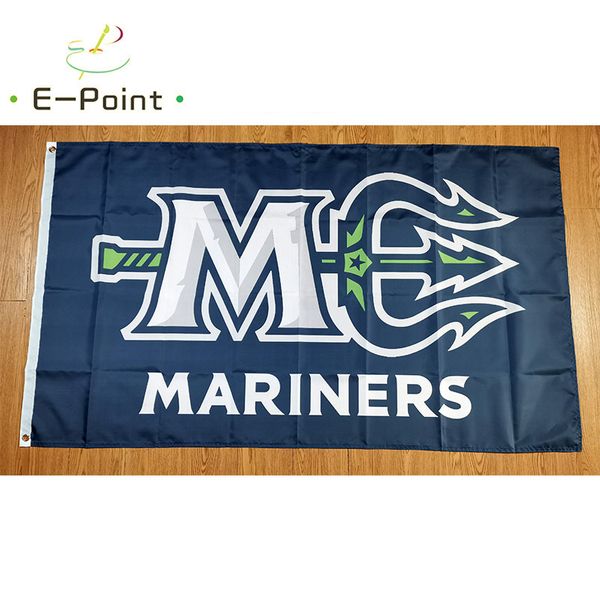 ECHL Maine Mariners Drapeau 3x5ft 90cm x 150cm Polyester Bannière décoration volant maison jardin Festive cadeaux