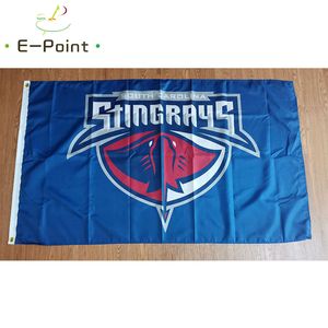 EECL South Carolina Stingrays Flag 3 * 5ft (90cm * 150cm) Polyester Banner Decoratie Flying Home Garden Feestelijke geschenken
