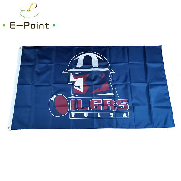 ECHL Tulsa Oilers Flag 3 * 5ft (90 cm * 150cm) Polyester Banner Decoration Flying Home Garden Cadeaux festives