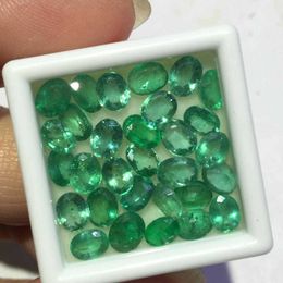 Echsun Real Natural Emerald Edelstenen gebruikt voor Ring Ketting Oorbellen Armband Hanger Colombia AAAA4M * 5mm Gem in Bulk1pcs / lot H1015