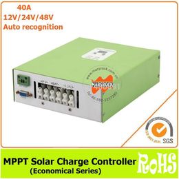 FREESHIPPING ECNOMISCHE 40A 12V / 24V / 48V Automatische herkenning MPPT Solar Charge Controller met RS232 Communicatiepoort