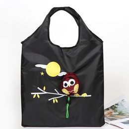 Eco Animal Owl opvouwbare boodschappentas Cartoon herbruikbare schoudertas vrouwen draagbare boodschappentassen opbergtas tas thuis organisator