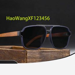Eco Bamboo Fabrikant Concurrerende prijs zonnebril met bamboe tempels Gepolariseerde zonnebril voor heren Lichtgewicht Tr90