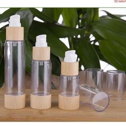 Bambou écologique 20 ml 30 ml 50 ml 120 ml vides bouteilles de pompe à vide sans air pour crème de maquillage sérum lotion soins de la peau 10pcs / lotgoods Cgwer