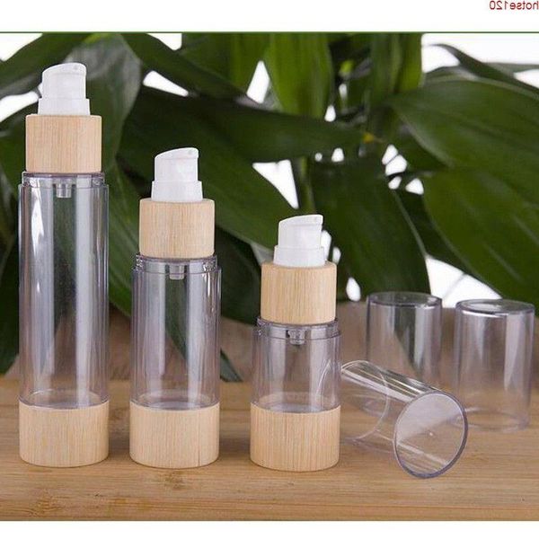 Bambou écologique 20 ml 30 ml 50 ml 120 ml vides bouteilles de pompe à vide sans air pour crème de maquillage sérum lotion soins de la peau 10 pièces / lotgoods Hxumb