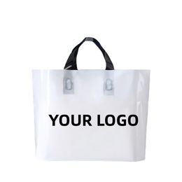 Eco Friendly Die Cut Packaging Bag Aangepast Logo Winkelen Plastic kledingtas A391