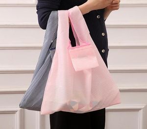 Eco Friendly Shopping Tote Bags Promotie aanpasbare creatieve opvouwbare winkelzakken 6 kleuren herbruikbare supermarkt opbergtas BH0493 TQ8844056