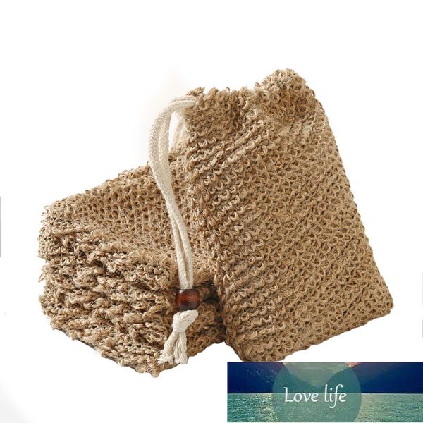 Eco Soap Saver Bag Douche corporelle Gants en sisal mousseux Bain moussant Nettoyant en mousse Poche en filet Exfoliant Ramie Mesh Sacs à savon Prix usine Conception experte Qualité Dernières