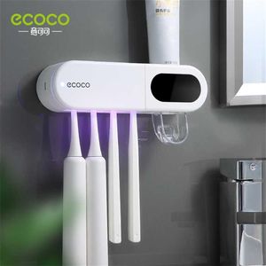 ECOCO Double stérilisation porte-brosse à dents électrique distributeur de dentifrice à forte charge accessoires de bain à affichage intelligent 2111242V
