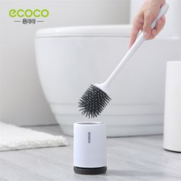 Ecoco rubberhoofd toiletborstel zachte niet-slip reinigingswand hangende vloer super ontsmetting badkamer gereedschap 220511