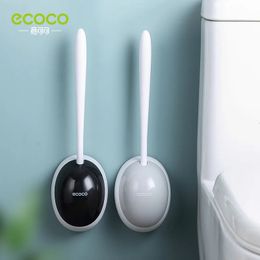 ECOCO Silicone brosse tête brosse de toilette vidange rapide outils de nettoyage pour toilette mural ménage WC salle de bain accessoires 240113