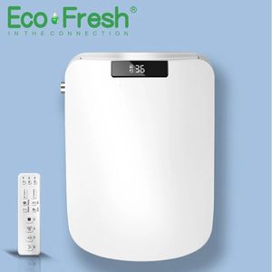 Ecofresh vierkante slimme toiletbrilhoes elektronische bidetkommen verwarming schoon droog intelligent deksel voor badkamer 240322