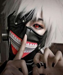 EcoFriendly Tokyo Ghoul Masker Enge Mascara's Halloween Maskers Cosplay Kaneki Ken Ontvetten Katoen PU Party Prop Anime Horror Masker5617001