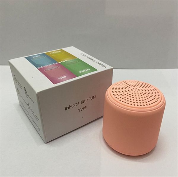 econic inpods peu amusant Macaron tws haut-parleurs bluetooth haut-parleur de musique sans fil portable lecteur stéréo extra basse support étanche 4409474