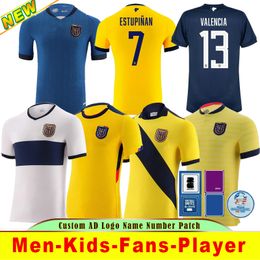 Ecuador 2024 Copa Soccer Jersey Home Ywllow Away Biue Pervis Estupinan 24 25 Gonzalo Plata Michael Estrada Fútbol Camisetas de fútbol