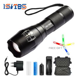 Lampe de poche ed torche Ultra lumineuse CREE XML-T6 lampe de poche LED 5 Modes d'éclairage 5000 lumens Zoom torche LED utilisation batterie 18650