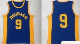 Ed Ncaa Drake Jimmy Brooks basketbalshirts College #9 Degrassi Community School Jerseys Blue Moive Jersey Shirts S-2xl