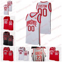 Ed Ohio State Buckeyes Maillots de basket personnalisés Keita Bates-diop Jim Jackson Maillots D'angelo Russell Aaron Craft Evan Turner Duane